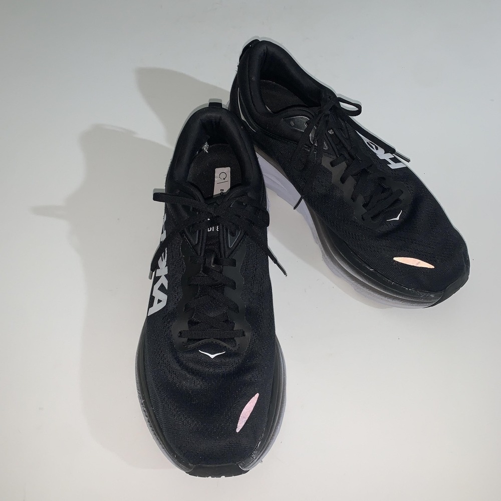 Hoka One One Bondi 8 Shoes Mens Size 16 Black Mesh Running Sneakers 1123202 BWH